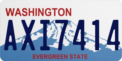 WA license plate AXI7414