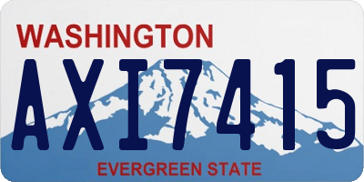 WA license plate AXI7415