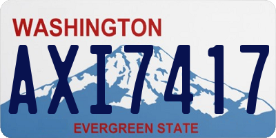 WA license plate AXI7417