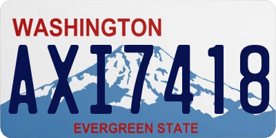 WA license plate AXI7418