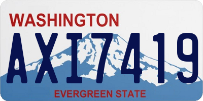 WA license plate AXI7419