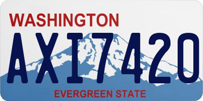 WA license plate AXI7420