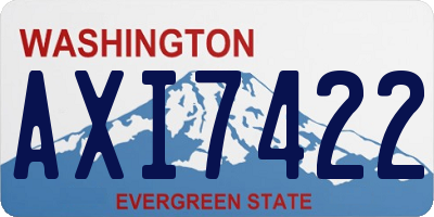 WA license plate AXI7422