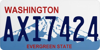 WA license plate AXI7424