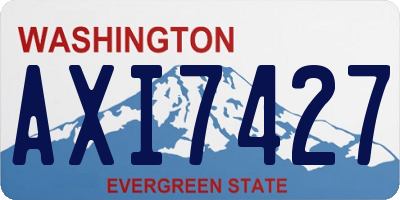 WA license plate AXI7427