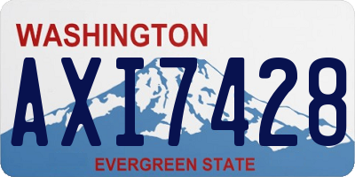 WA license plate AXI7428