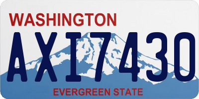 WA license plate AXI7430