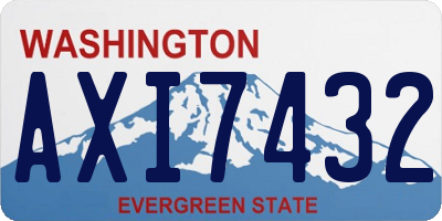 WA license plate AXI7432