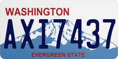 WA license plate AXI7437