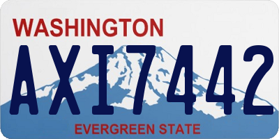WA license plate AXI7442