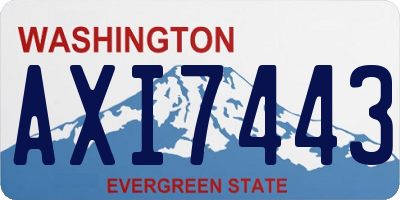 WA license plate AXI7443