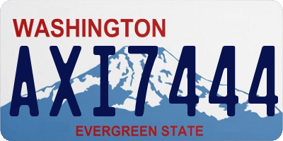 WA license plate AXI7444