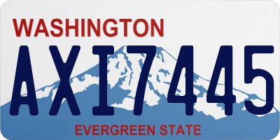 WA license plate AXI7445