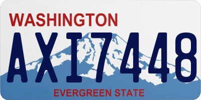 WA license plate AXI7448