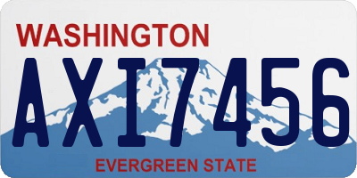 WA license plate AXI7456