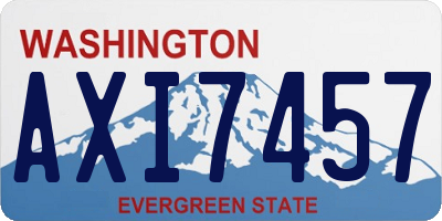 WA license plate AXI7457