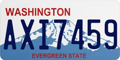 WA license plate AXI7459