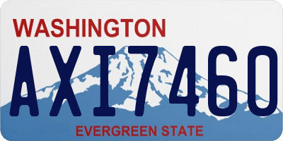 WA license plate AXI7460
