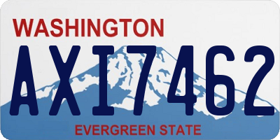 WA license plate AXI7462