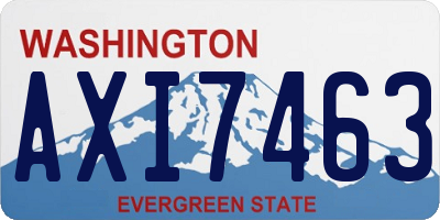 WA license plate AXI7463