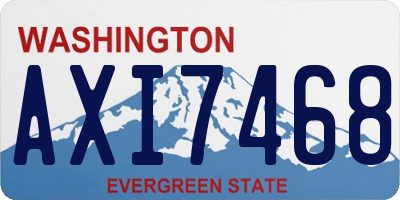 WA license plate AXI7468