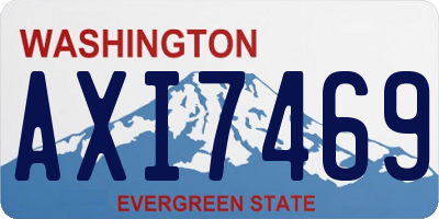 WA license plate AXI7469