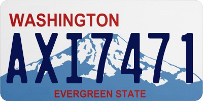 WA license plate AXI7471