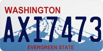 WA license plate AXI7473