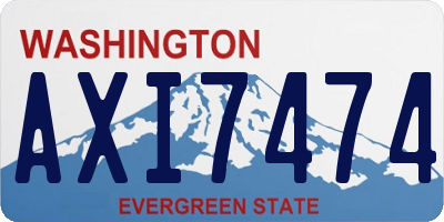 WA license plate AXI7474