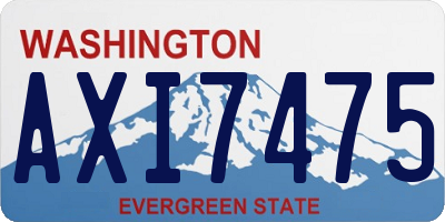 WA license plate AXI7475