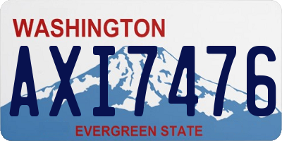 WA license plate AXI7476