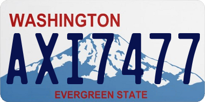 WA license plate AXI7477