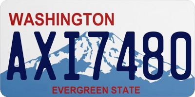 WA license plate AXI7480