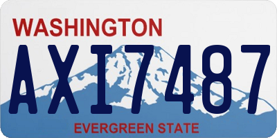 WA license plate AXI7487