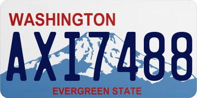 WA license plate AXI7488