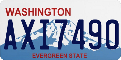 WA license plate AXI7490