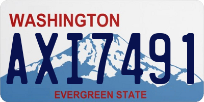 WA license plate AXI7491