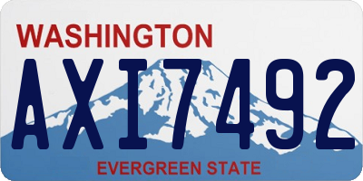 WA license plate AXI7492