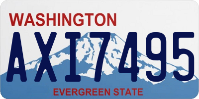 WA license plate AXI7495