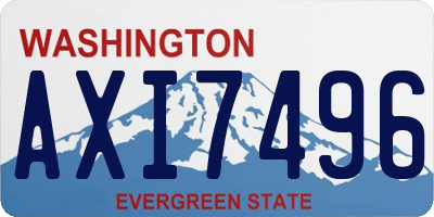WA license plate AXI7496