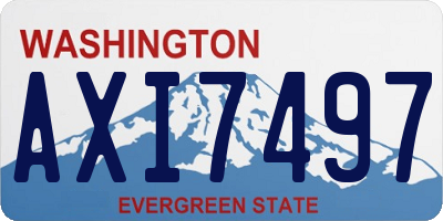 WA license plate AXI7497