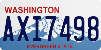 WA license plate AXI7498