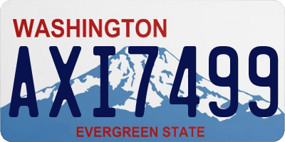 WA license plate AXI7499