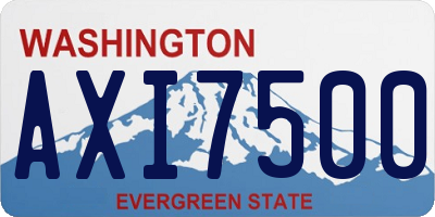 WA license plate AXI7500