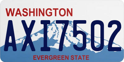 WA license plate AXI7502