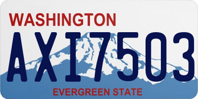 WA license plate AXI7503