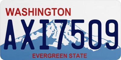 WA license plate AXI7509