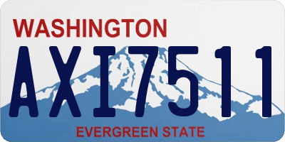 WA license plate AXI7511