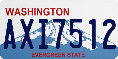 WA license plate AXI7512