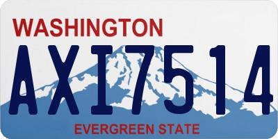 WA license plate AXI7514